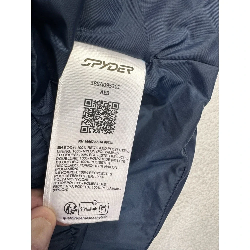 Spyder Contact Jacket Men‎ Blue 2XL 10K Waterproof Insulated Ski Snowboard